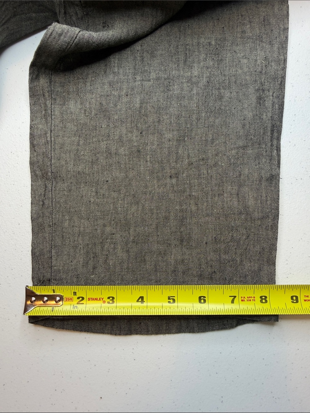 Eileen Fisher Irish Linen Pull-On Wide Leg Pants Gray MP - Picture 10 of 11